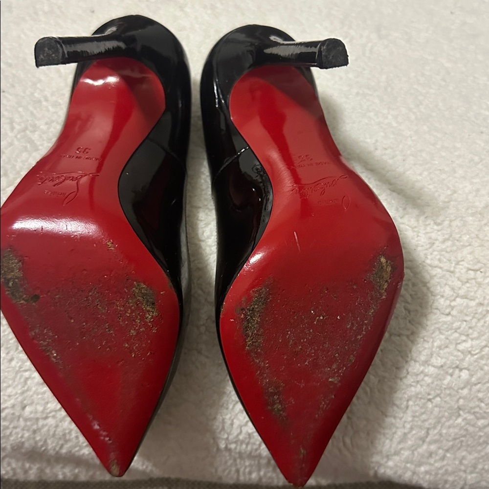 Christian Louboutin Black Patent Pigalle Heels - Picture 3 of 5